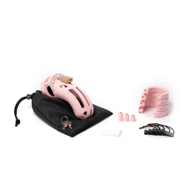 The Curve CB-X Chastity Cock Cage Kit - Pink 3.75 Inch