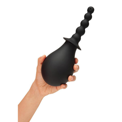 CleanScene 4 Piece Soft Squeeze Beaded Anal Douche Set with Flared Base - 250 ml Capacity (Free Travel Douche)