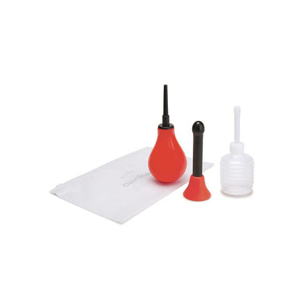 CleanScene 5 Piece Anal Douche Set with Classic & Flared Tips - 200 ml Capacity with Free Travel Douche