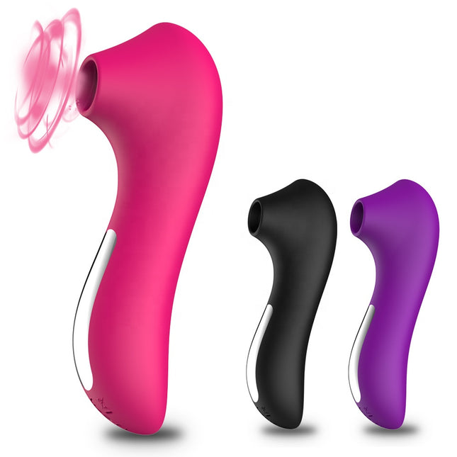 Clitoral Suction Vibrator 10 Frequency Rechargeable in Pink, Black and Purple