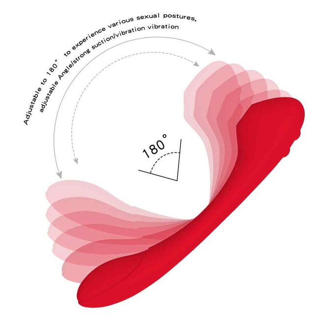 Clitoris Suction Vibrator luxury Curve 180 Degrees for Flexibility Design