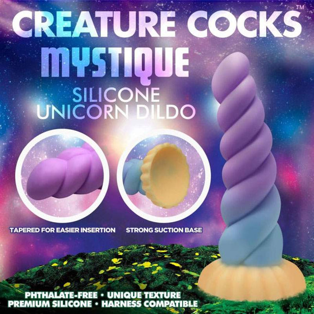 Creature Cocks Mystique Silicone Unicorn Dildo Phthalate Free