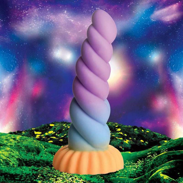 Creature Cocks Mystique Silicone Unicorn Dildo with Fantasy Background