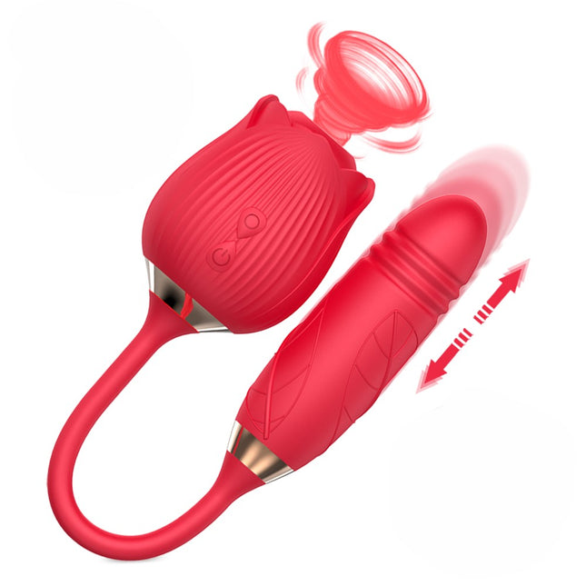 Double Ended Sucking Rose Vibrator