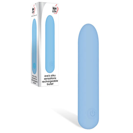 Adam & Eve Eve's Silky Sensations Bullet Vibrator Front view with case