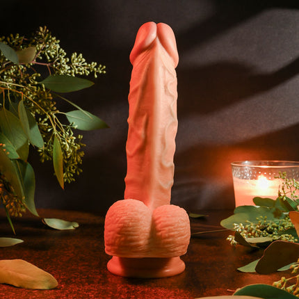 Evolved 8 Inch Realistic Flesh Dildo rear view