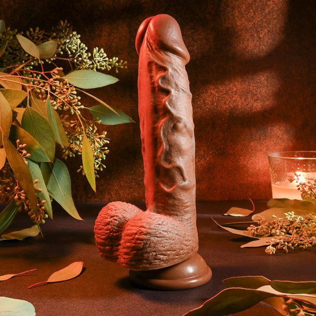 Evolved 8 Inch Realistic Brown Dildo