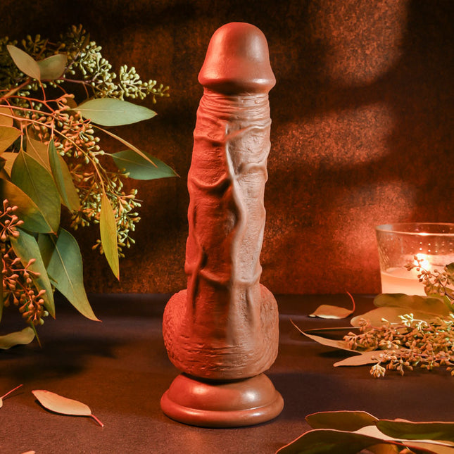 Evolved 8 Inch Realistic Brown Dildo