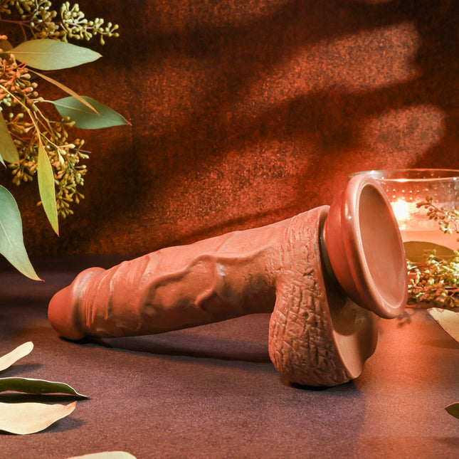 Evolved 8 Inch Realistic Brown Dildo