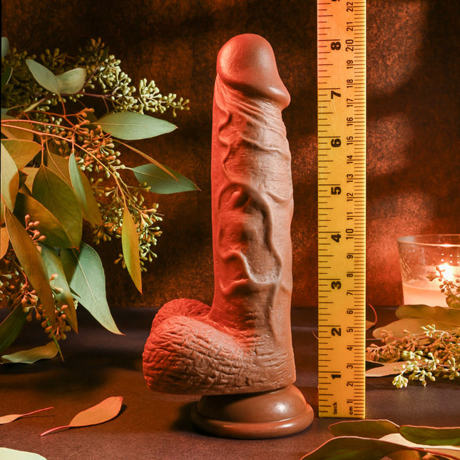 Evolved 8 Inch Realistic Brown Dildo