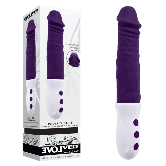 Evolved PLUM THRUST Vibrating Dildo