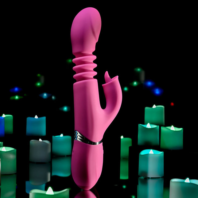 Evolved PINK DRAGON Thrusting Rabbit Vibrator