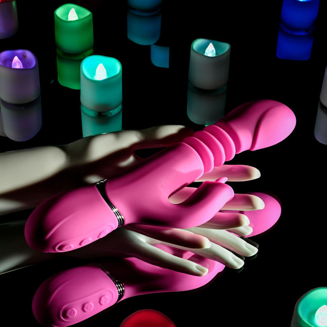 Evolved PINK DRAGON Thrusting Rabbit Vibrator