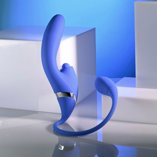 Evolved ALL IN - Purple Thrusting Triple Stimulating Vibrator