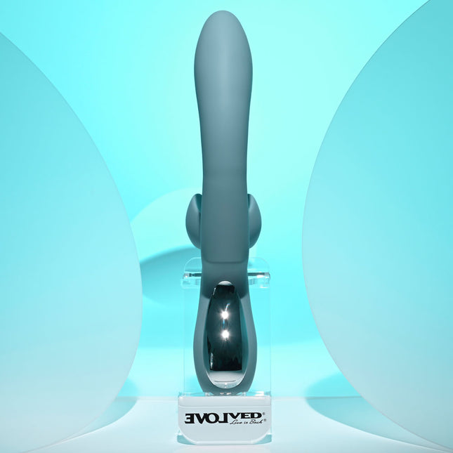Evolved Take Your Flick Vibrator with Clitoral Stimulator Rear