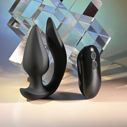 Evolved THE GENIE - Black Vibrating Plug with Wireless Remote