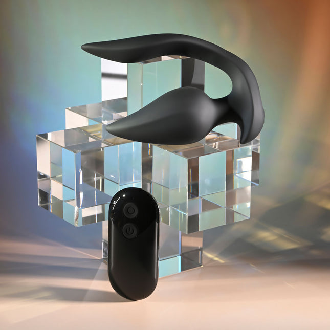 Evolved THE GENIE - Black Vibrating Plug with Wireless Remote