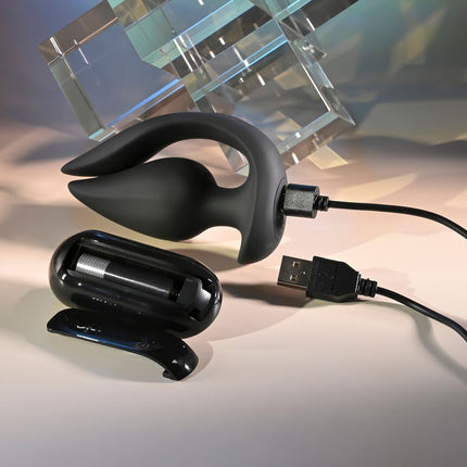 Evolved THE GENIE - Black Vibrating Plug with Wireless Remote