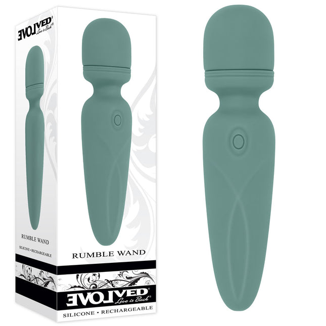 Evolved RUMBLE WAND - Olive Green Mini Massage Wand Vibrator