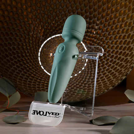 Evolved RUMBLE WAND - Olive Green Mini Massage Wand Vibrator