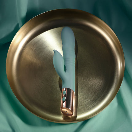 Evolved THE SHIMMY - Green Thrusting Rabbit Vibrator