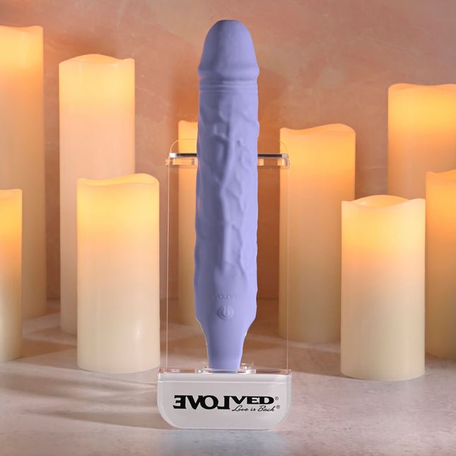 Evolved LARGE PURPLE FANTASY Vibrating Dildo