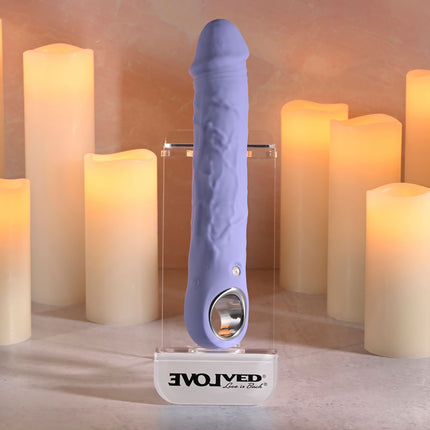 Evolved LARGE PURPLE FANTASY Vibrating Dildo