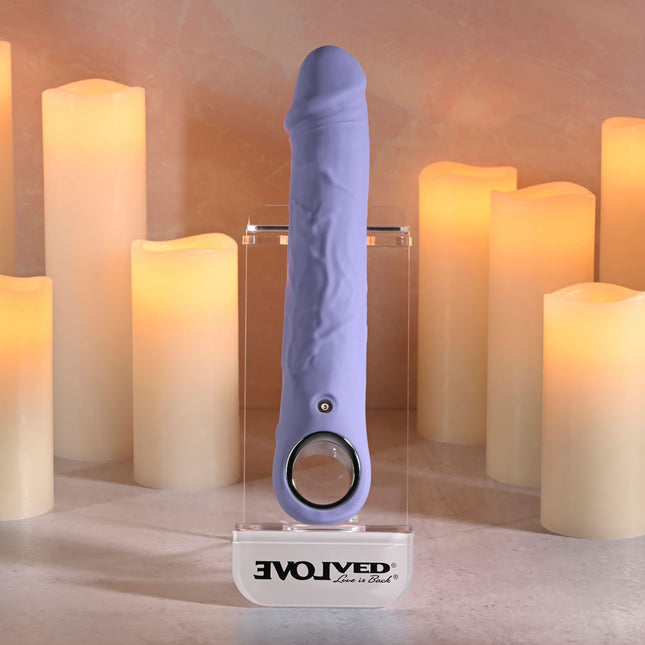 Evolved LARGE PURPLE FANTASY Vibrating Dildo