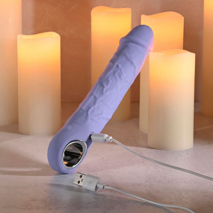 Evolved LARGE PURPLE FANTASY Vibrating Dildo