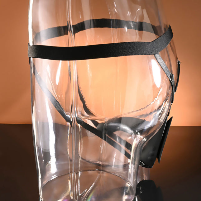 Evolved COME CLOSER - Black Vibrating Strap-On with Remote