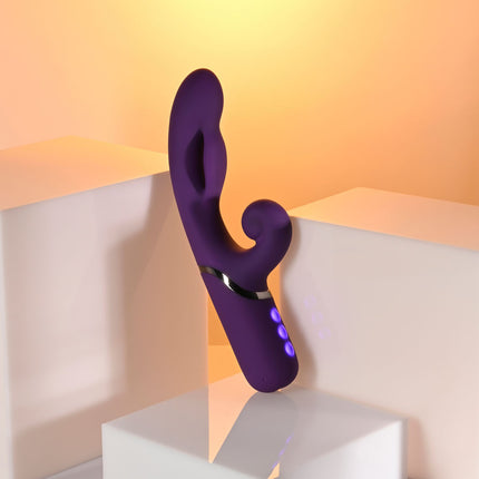 Evolved PLEASURE PUFF - Purple  Inflatable Rabbit Vibrator