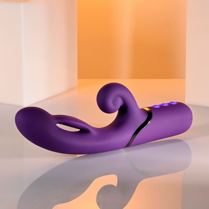Evolved PLEASURE PUFF - Purple  Inflatable Rabbit Vibrator