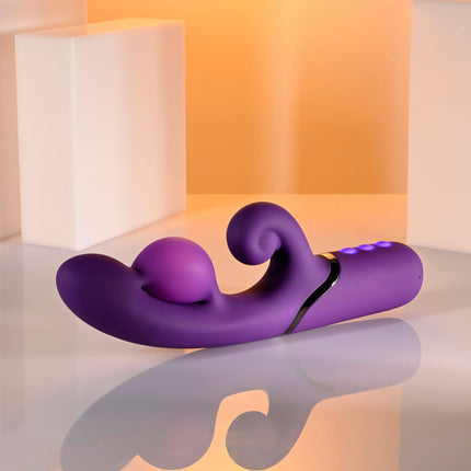 Evolved PLEASURE PUFF - Purple  Inflatable Rabbit Vibrator