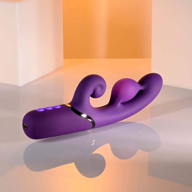 Evolved PLEASURE PUFF - Purple  Inflatable Rabbit Vibrator