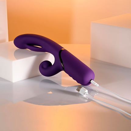 Evolved PLEASURE PUFF - Purple  Inflatable Rabbit Vibrator