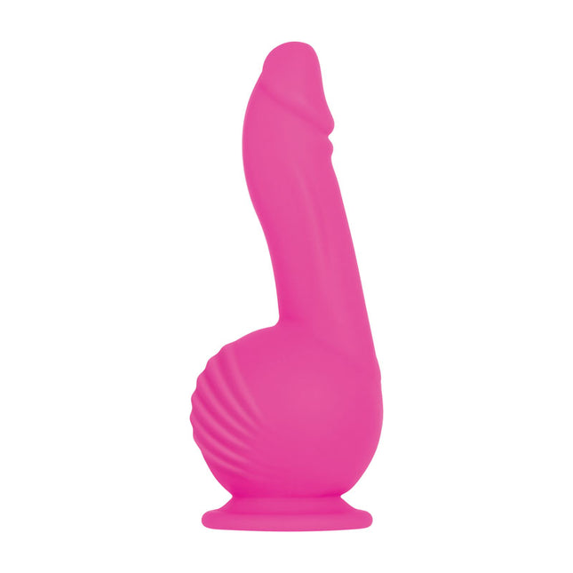 Evolved Ballistic 7 Inch Pink Vibrating Dildo Side View