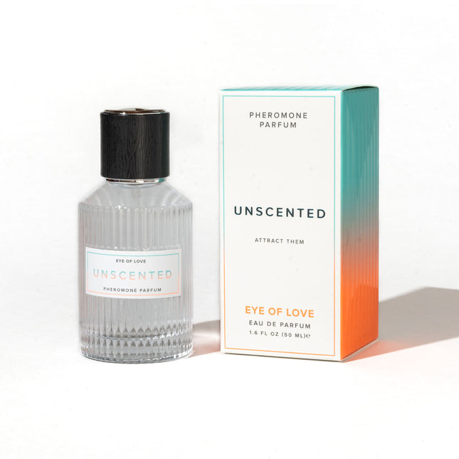 Unscented Pheromone Parfum bottle and packaging on a white background