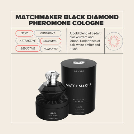 Eye of Love Matchmaker Black Diamond Pheromone Cologne - 30ml