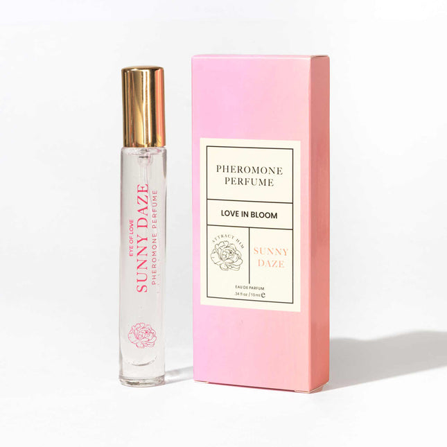 Sunny Daze Pheromone Perfume bottle and packaging on a white background