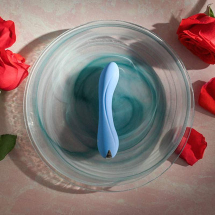 Evolved BLUE CRUSH Mini Vibrator in Clear Bowl