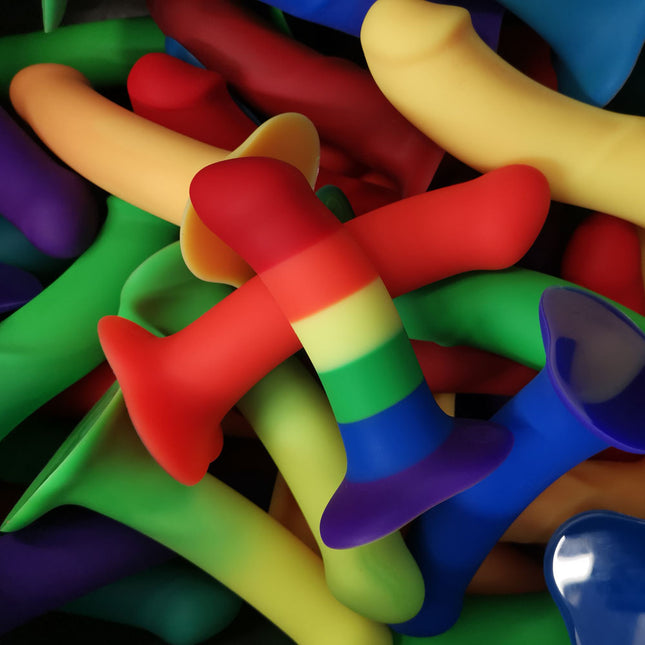 pile of Fun Factory AMOR Rainbow Dildos