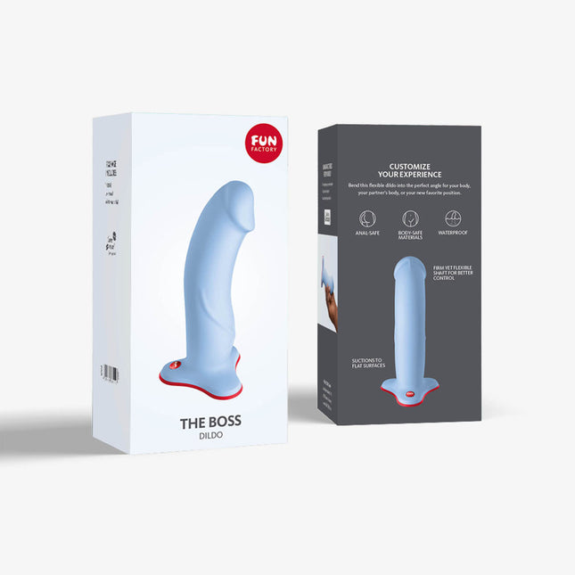 FUN FACTORY THE BOSS Blue – Strap-On & Suction 7 Inch Dildo