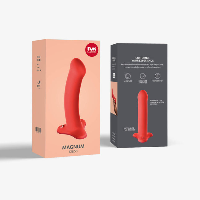 FUN FACTORY MAGNUM Orange – Strap-On 7 Inch Dildo, Hands-Free