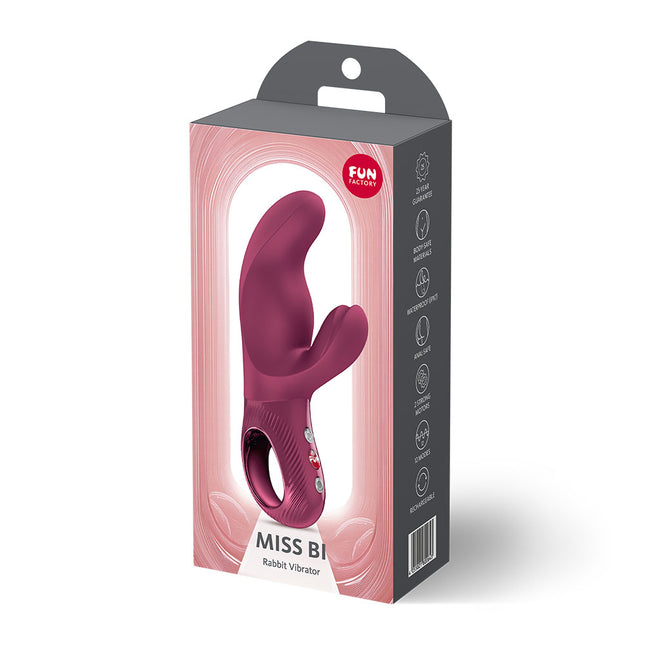 Fun Factory MISS BI Wine Red 17cm G Spot Rabbit Vibrator