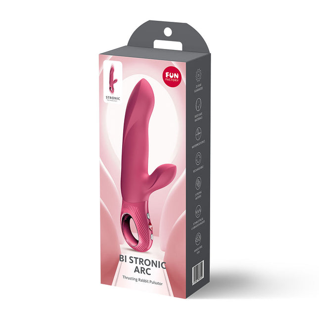 Fun Factory BI STRONIC ARC Raspberry 21.6cm Thrusting Vibrator