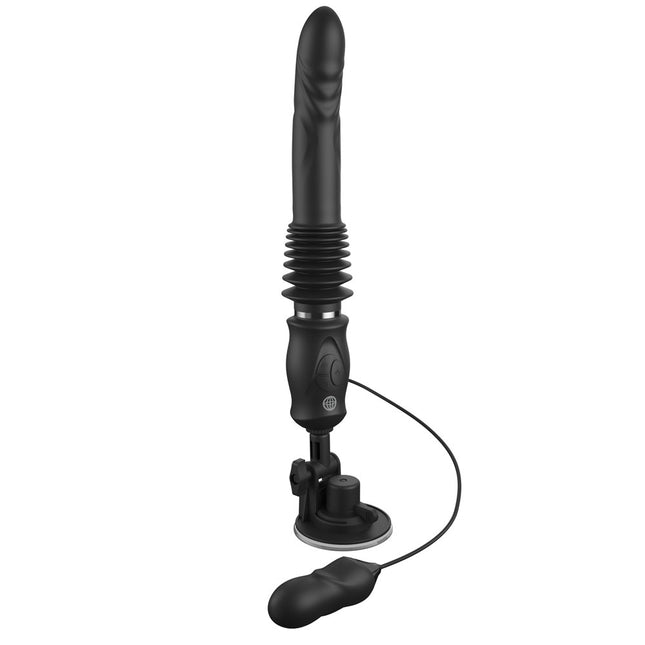 FFS Ultimate Silicone Thruster - Black Thrusting Vibrator Standing