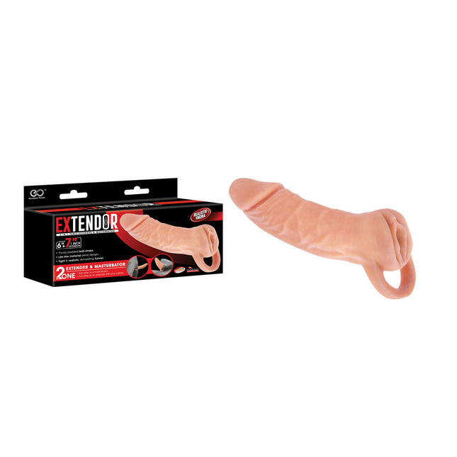 Extendor 7'' 2-in-1 Penis Extender & Masturbator - Flesh