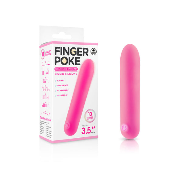 Finger Poke Pink 8.9cm Bullet Vibrator