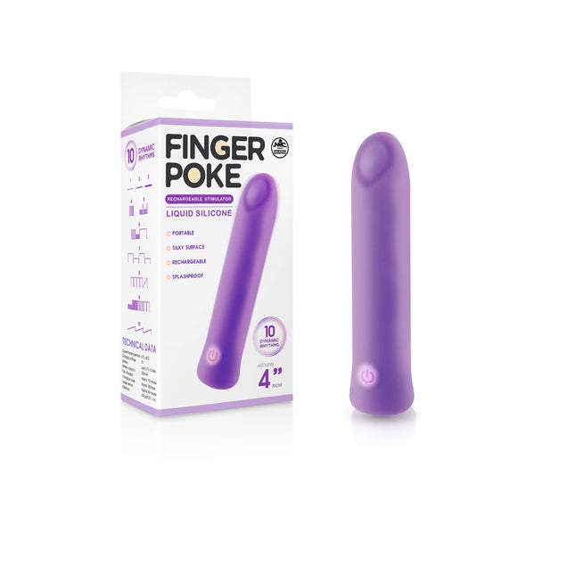 Finger Poke Purple 10cm Bullet Vibrator