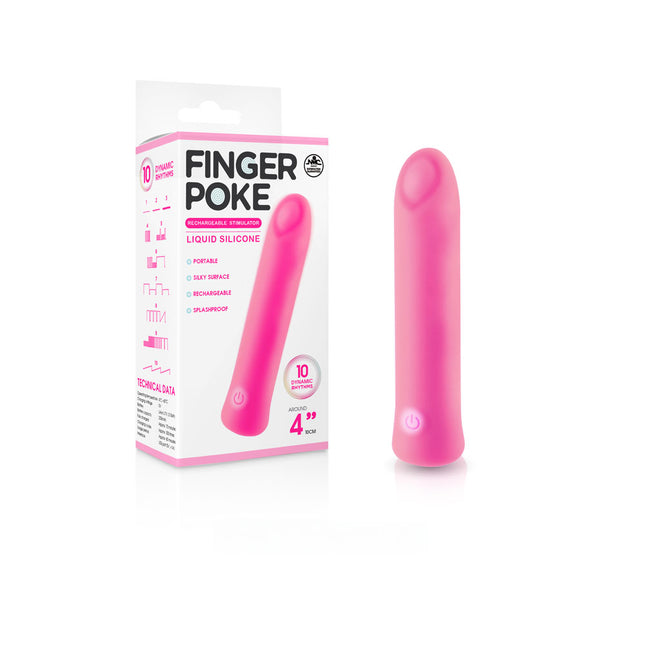 Finger Poke Pink 10cm Bullet Vibrator